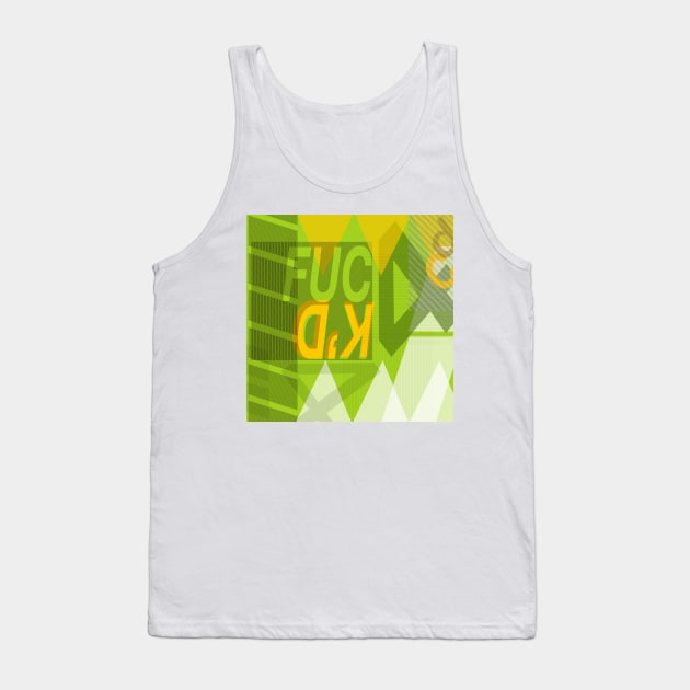 Typographic abstract Tank Top by stephenignacio